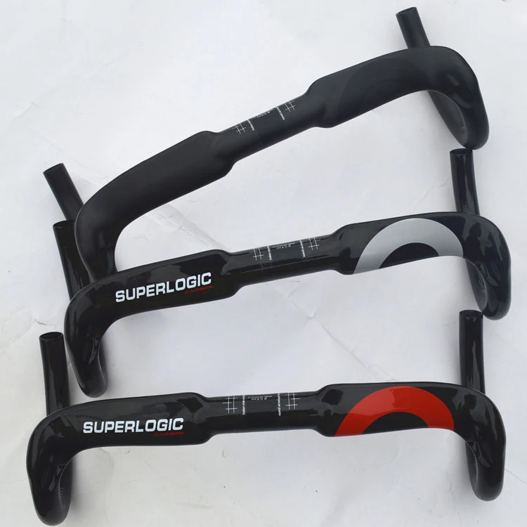 superlogic full carbon handlebar carbon fiber road bike handlebars bent bar ud gloss finish 40/42/44cm  inner cable routing
