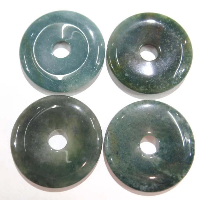 

Wholesale 12pcs High Quality Natural Stone Donut Charms Agates Pendants 40mm for Jewelry Making Necklace Accessories