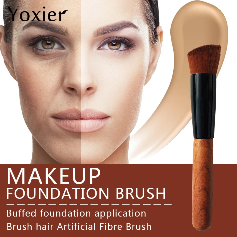 

Yoxier Brand High Quality Makeup Brushes Oblique Head Foundation Brush Professional Single Brush Blending/Contour/Cheek Blusher