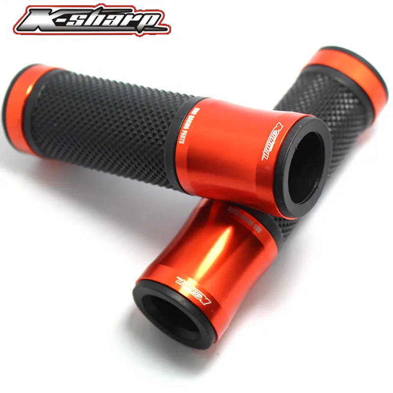 9 color CNC Motorcycle Aluminum Rubber Gel Hand Grips 7/8