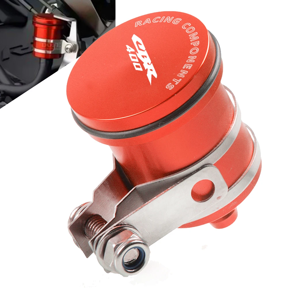 CNC Motorcycle Rear Brake Fluid Reservoir Clutch Tank Oil Cup for honda CB400 CBR400 NC23/NC29 VTEC I II III ( 1 2 3 ) 1986-1994