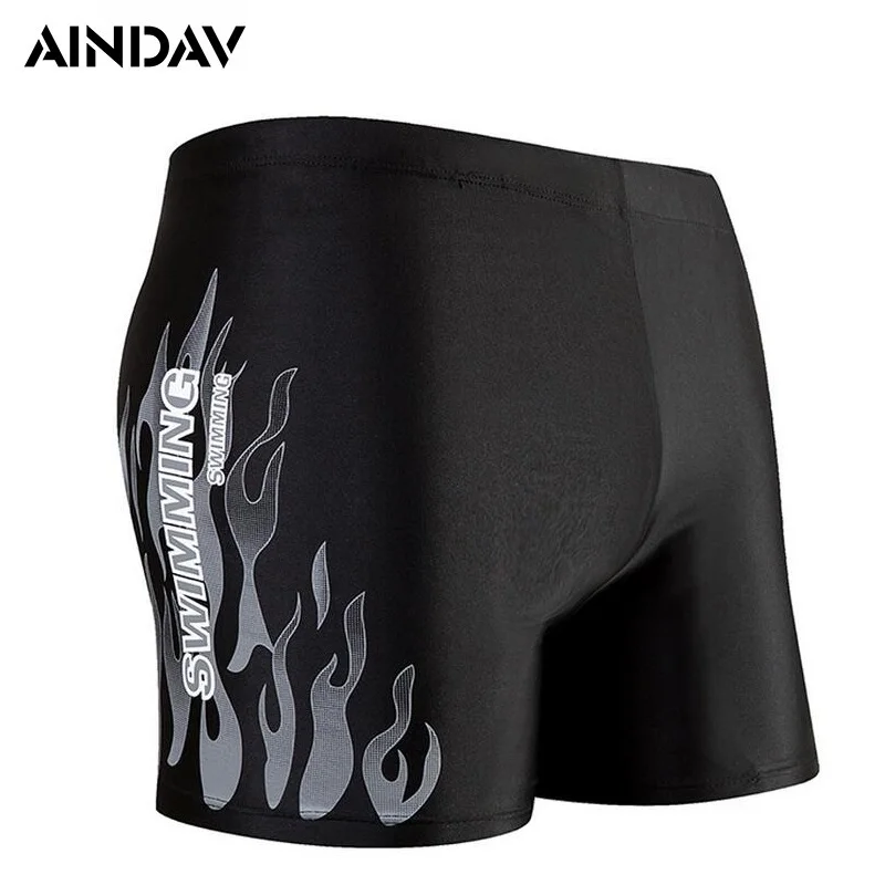 

Fire Print Mens Swimwear Swimming Boxer Shorts Trunks Male Swimsuits Sports Swim Briefs Man Surf Board Shorts Plus Size xxxxl