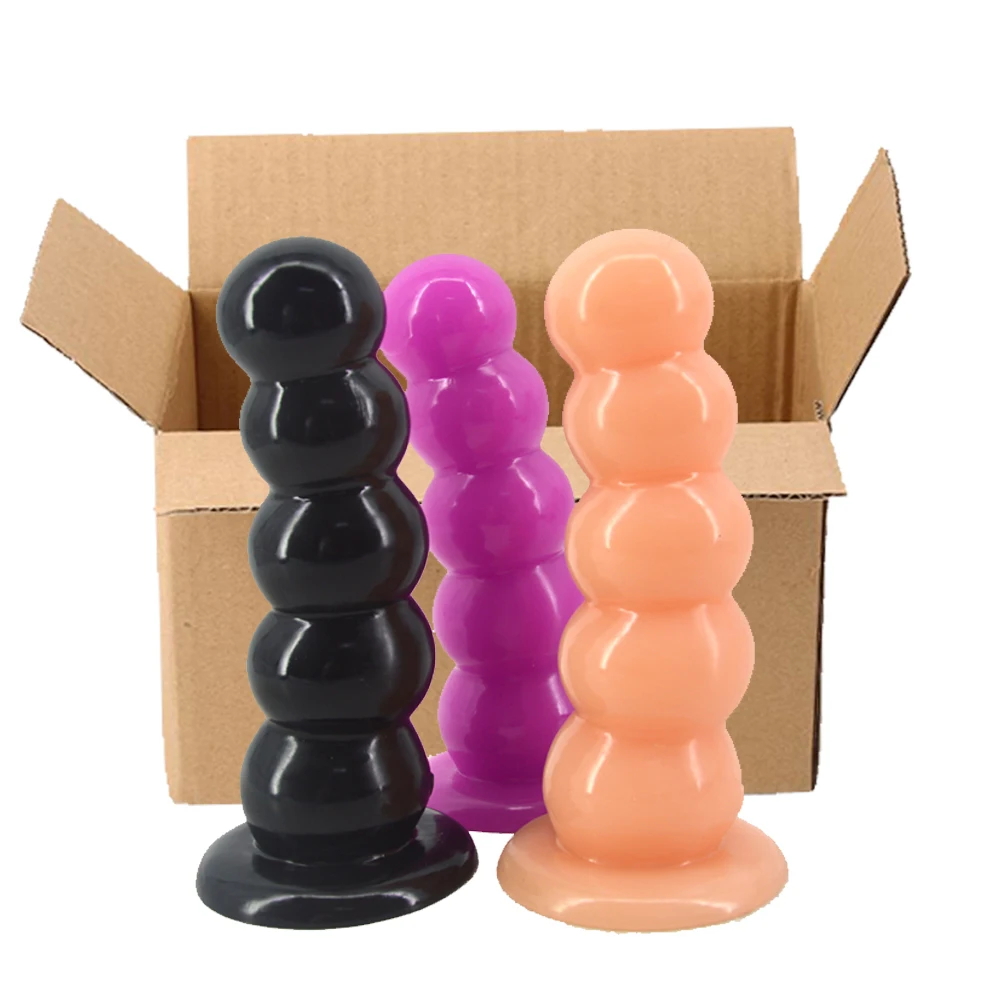 FAAK big dildo strong suction beads anal dildo box packed butt plug ball anal plug sex toys for women men adult product sex shop