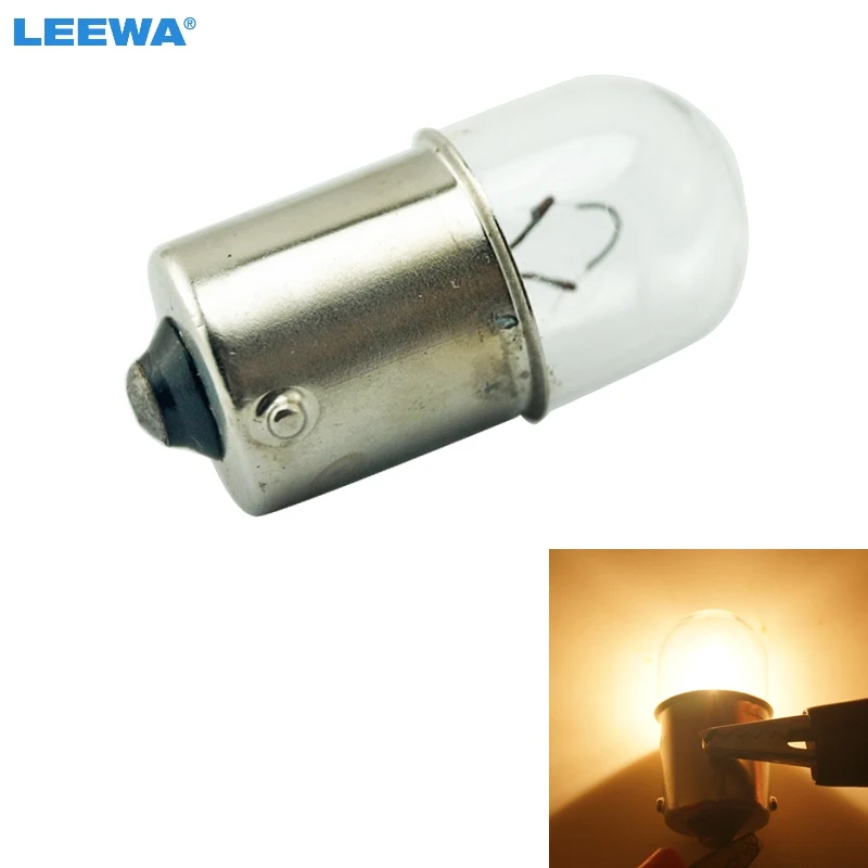 

LEEWA 200pcs T1614 T16 24V5W BA15S 1156 Truck Clear Glass Lamp Turn Tail Bulb Auto Indicator Halogen Lamp #CA3163