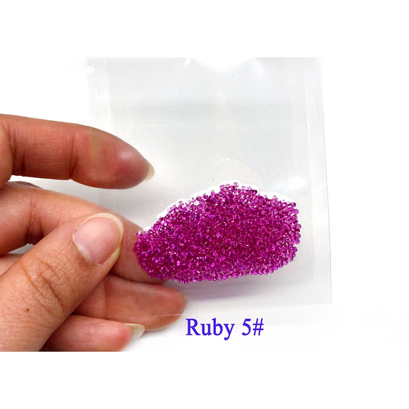 2.1mm to 3mm  5# red color artificial ruby round shape  corundum for jewelry making