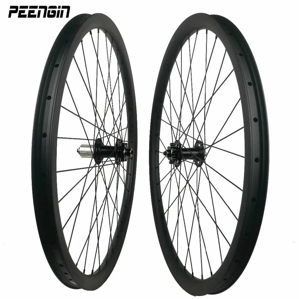 27.5er Carbon Wheelset XC Asymmetric 29Inch 33X30Mm Offset Wheel With Powerway M81/M66 Hub 12K Cycling Racing/Trainning 9/10/11s