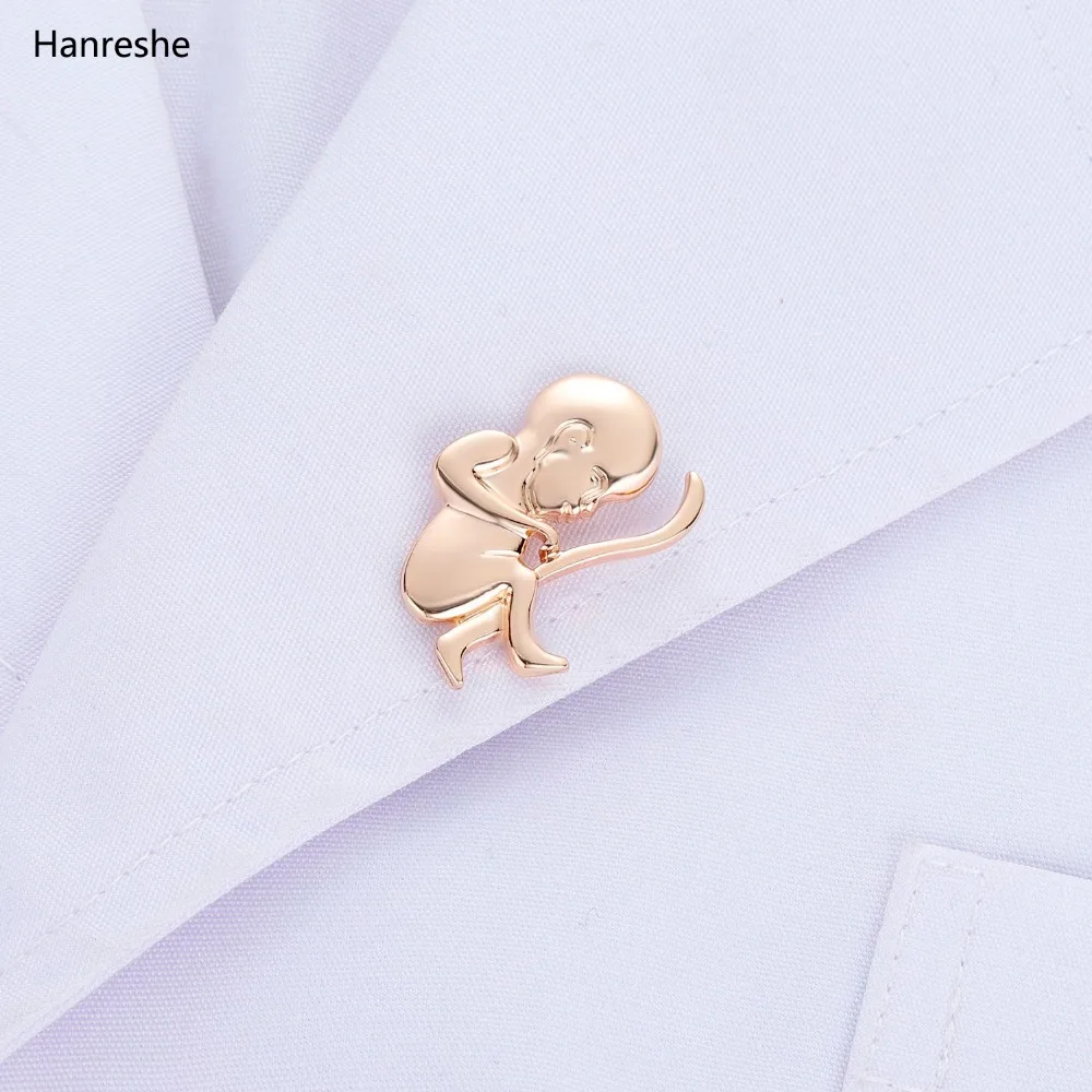 Newborn Brooches Doctors Nurse Medical Jewelry Gold Color Lapel Pin Metal Christmas Gift Pins Brooches Women Accessories