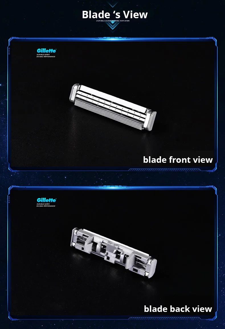Männer Gillette Razor Vector 3 Series,Mann Manueller Bartentferner,Nano 3-Schicht Stahlklingen, Schneller Ersatz Rasierkopf,Männer Rasiermesser – Detail 10