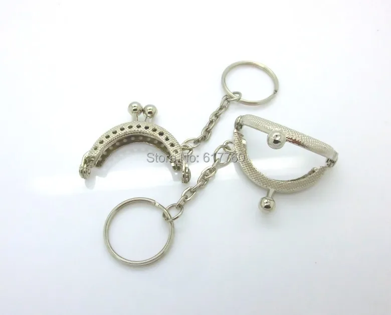 

Free Shipping-2PCs Metal Frame Kiss Clasp Arch For Purse Bag Antique Tone W/Key Rings 4.2x3.5cm(Can Open Size:6.3x4.2cm) J2627