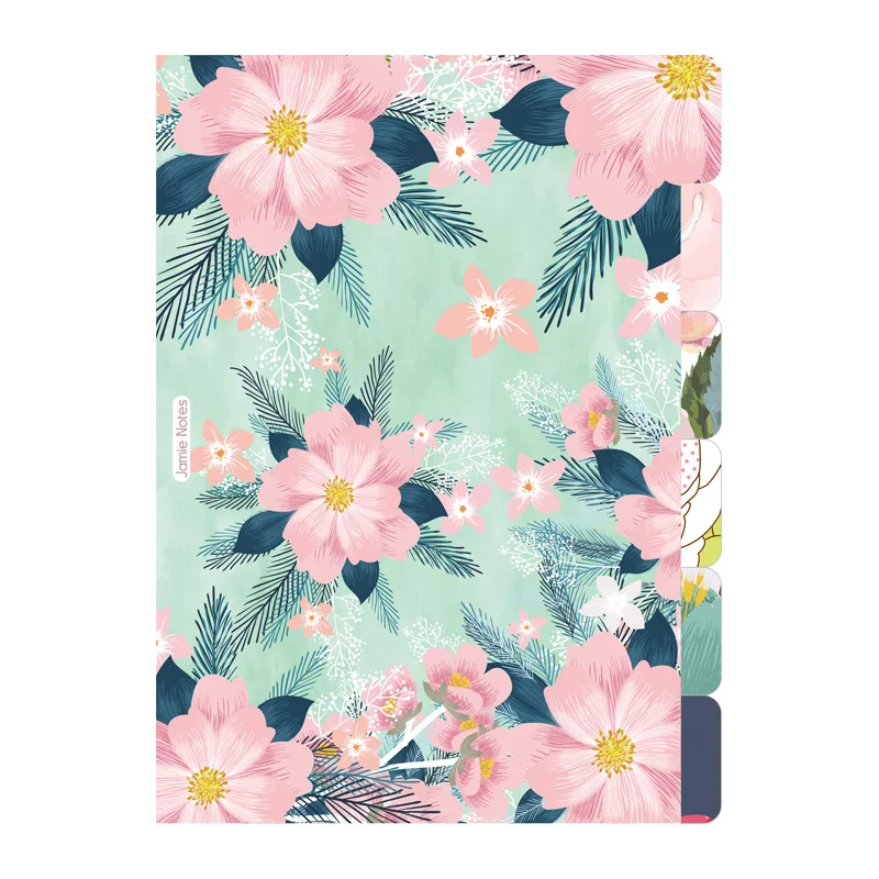 A5 A6 A7 Notebook Planner Accessories Flower Colorful Dividers Inner Page 5pcs Per Set Filler Papers Match For Filofax Agenda