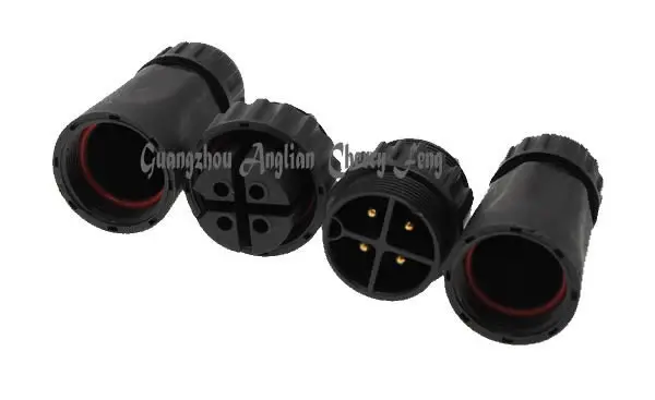 Imagem -05 - Conector de Parafuso de Bronze M22 Conector à Prova Dágua Ip68 com Pinos Alta Potência Macho para Fêmea Conexão de Fio Elétrico