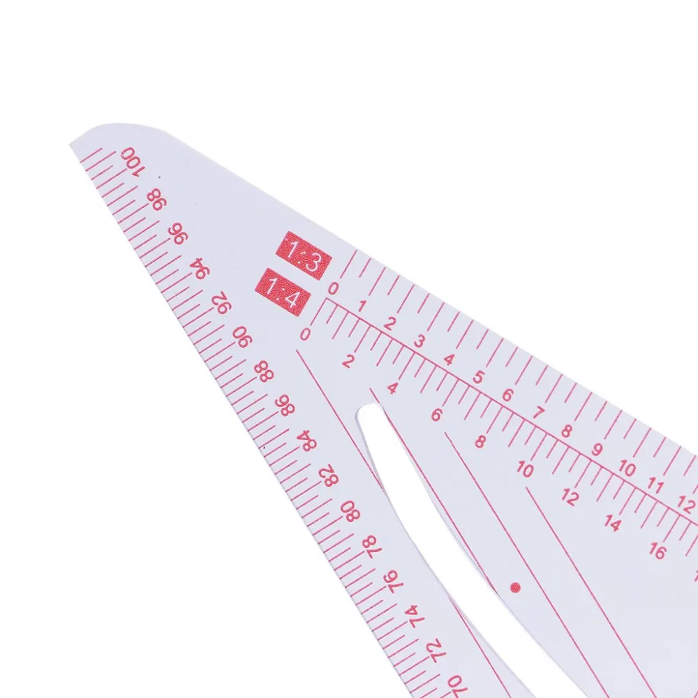 XRHYY MultiFunction Triangular Scale Ruler Measure Plastic Dressmaking Tailor Sewing For Students Designers Pattern Maker&Tailor