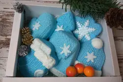 Knitted Hat&scarf&socks Silicone Mould Soap Mold Aroma Stone Moulds Christmas PRZY Eco-friendly 54125