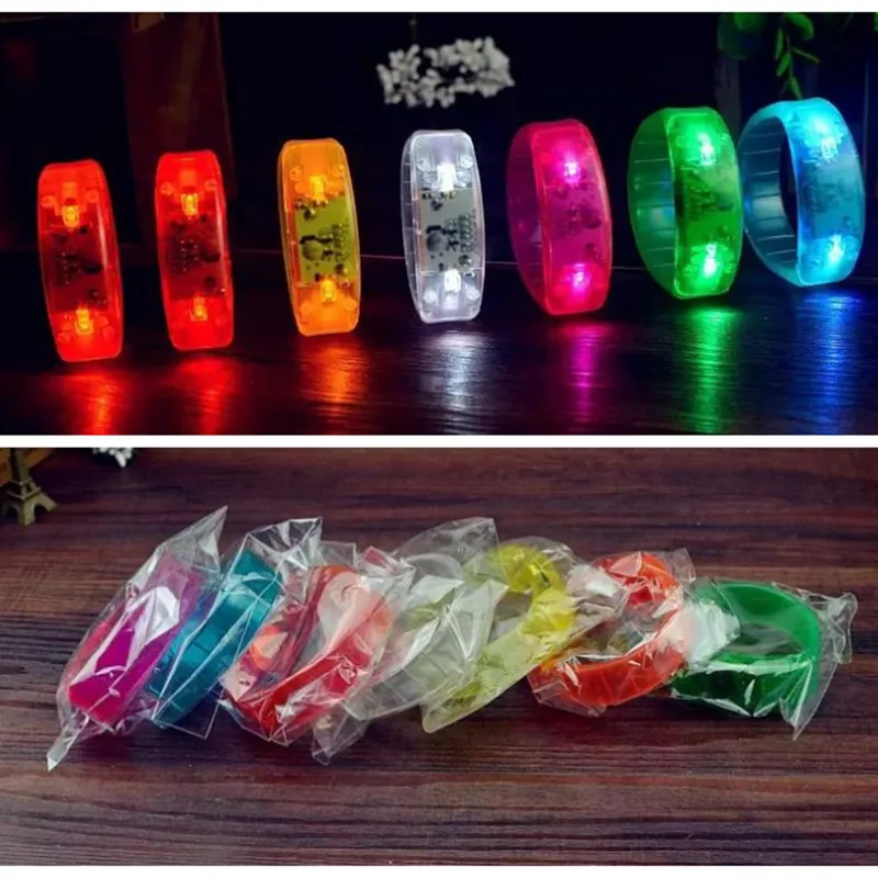 

Led Shaking Flashing Bracelet Light Up Bangle Wristband Night Club Activity Party Bar Disco Music Concert Cheer F20173639