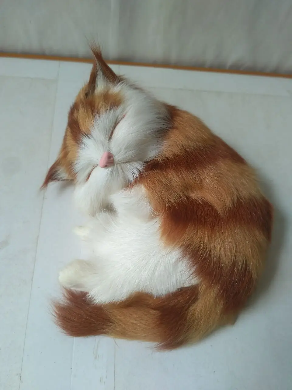 

cute simulation sleeping cat model polyethylene&furs small cat doll model gift about 14x10cm 1473