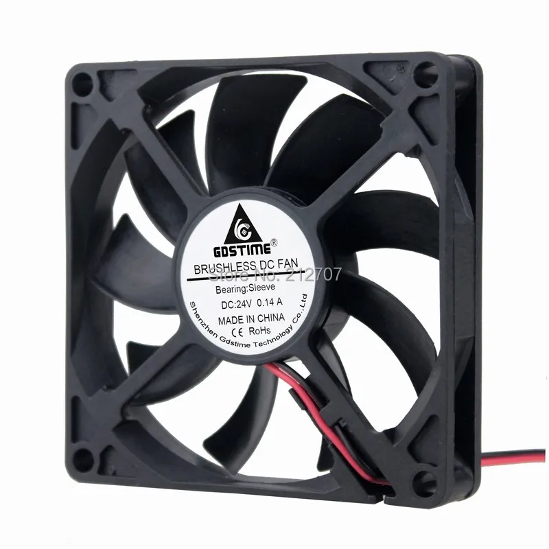 Imagem -02 - Gdstime-ventilador para Computador Resfriador para pc 80x80x15 mm Pinos 24v 100 Peças