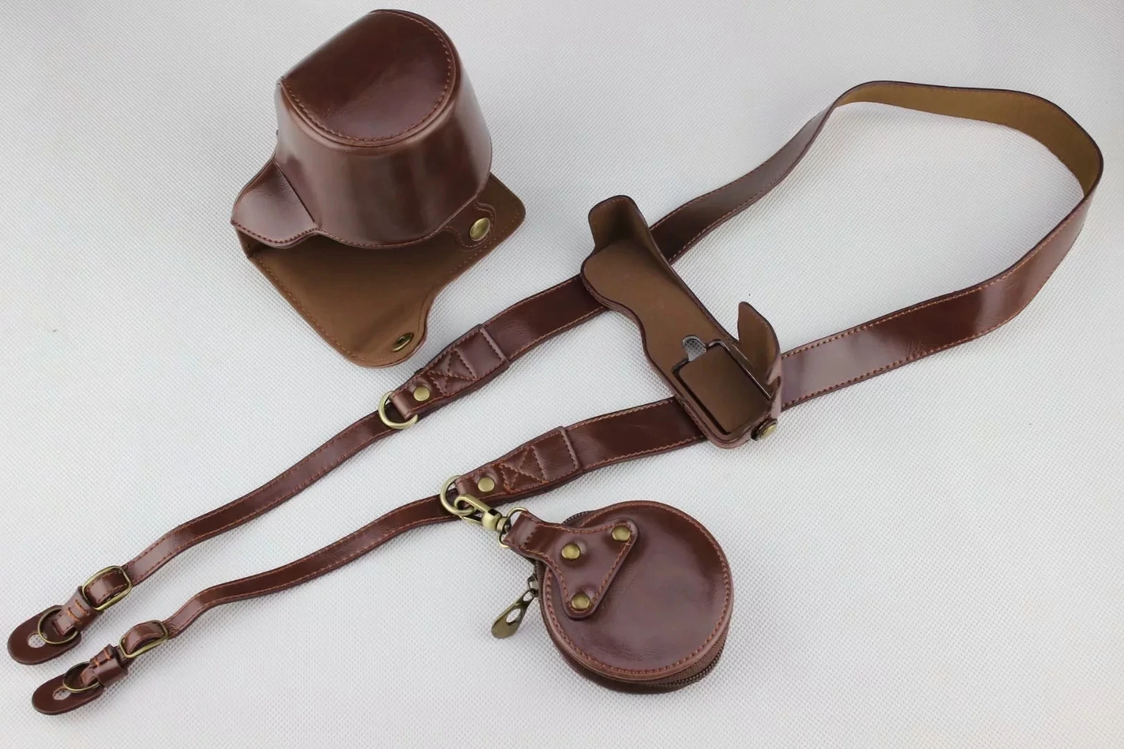 Роскошный чехол для камеры из искусственной кожи для Fujifilm X-T100 XT100, защитный чехол для камеры с отверстием для аккумулятора