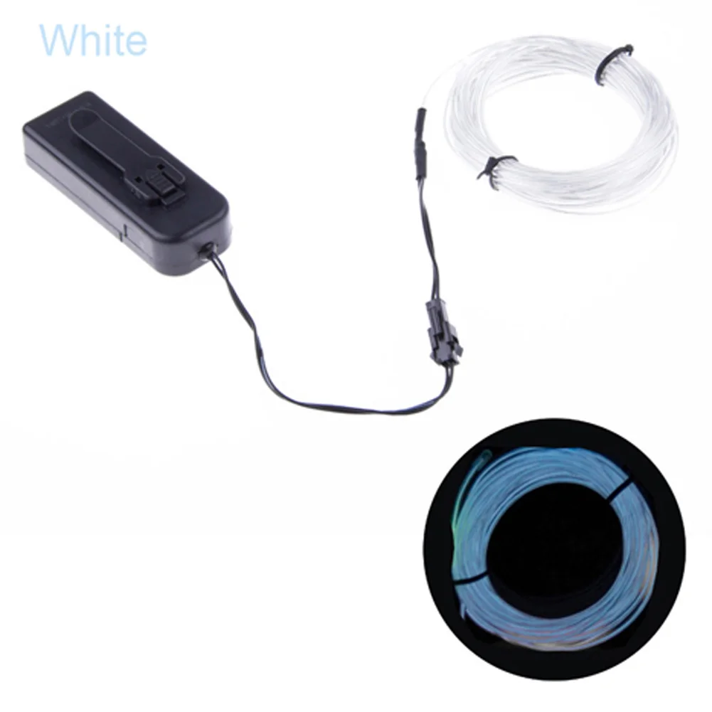 2M 10 Màu Linh Hoạt Neon LED Phát Sáng EL WireStrip Ống Dây Nhảy Đèn Dây Đèn LED Cho Đám Cưới Vườn trang Trí Tiệc