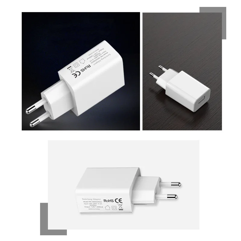 5V2A USB Wall Charger EU Adapter Plug Travel In Europe France Spain High Quality Power Adaptor Electric For Mobile Phone