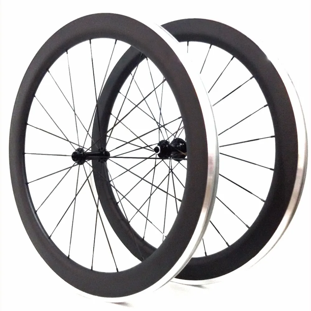 Carbon Wheelset Aluminium 700C Bike Part Clincher 60mm Light Weight Performance Alu Wheel V Brake Suface Hot Sell To Singapore