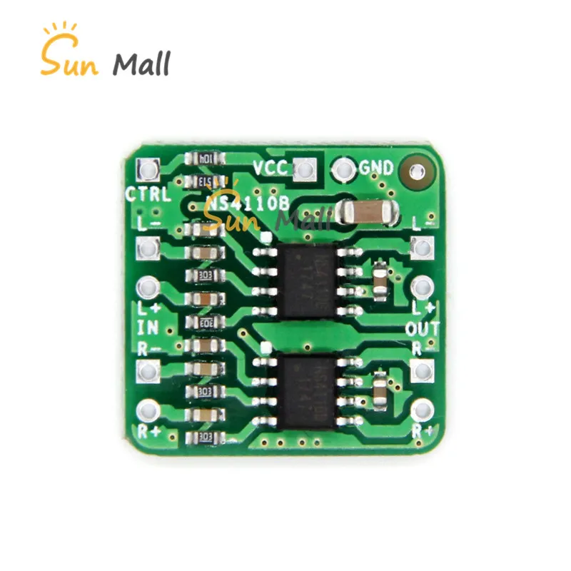 2x18W Differential Amplifier Board Digital D/Class AB Audio Amplifier Module Single-Ended Power Amplifier Board NS4110B 6-14V