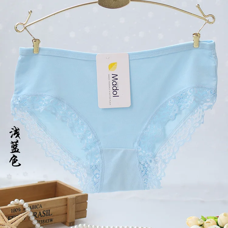 10pcs New laciness Girl shorts briefs Modal cotton buds lace underpants Slim panties girls teenagers underwear wholesale