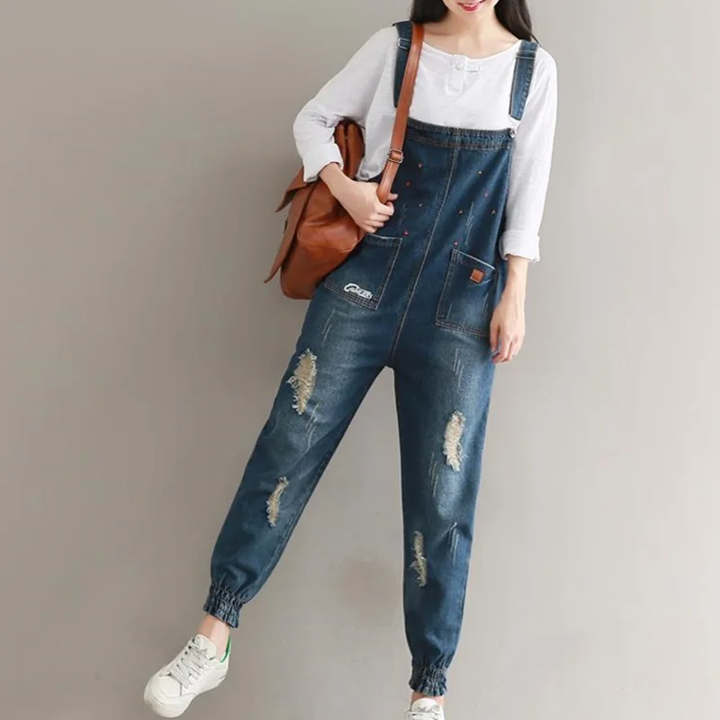 Denim overalls for women 2018 woman dungarees female jumpsuits for women 2018 jeans fashion female winter jumpsuit DD1512