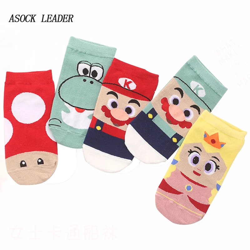 

5 Pairs/Lot Women Socks Spring New Funny Fashions Cotton Lady Cute Socks Breathable Sock Comfortable Short Socks