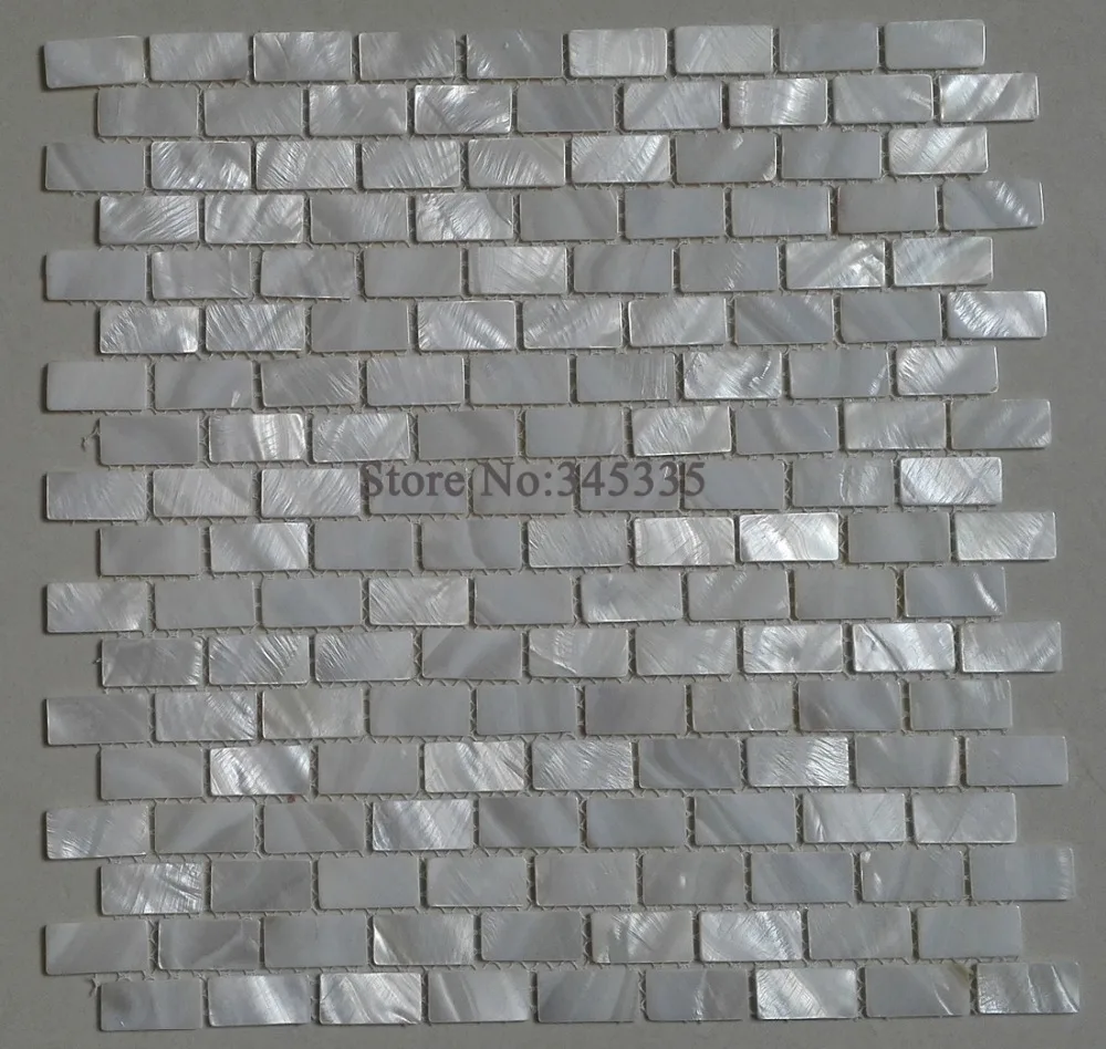 

White brick shell mosaic tile mother of pearl kitchen backsplash shower wallpaper bathroom bedroom tiles