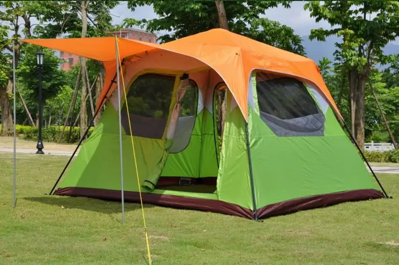 Automatic double layer 5-8 person use ultralarge family party camping tent