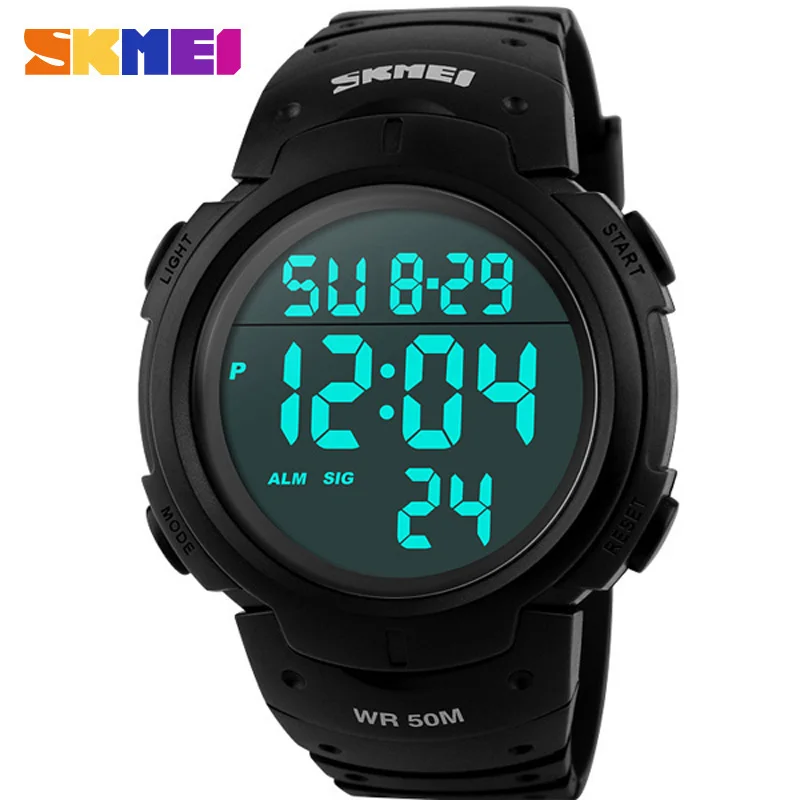 

Skmei Luxury Brand Men Sports Watches Digital LED Military Watch Men Electronics Fashion Casual Wristwatches Dive 50m Clock Male