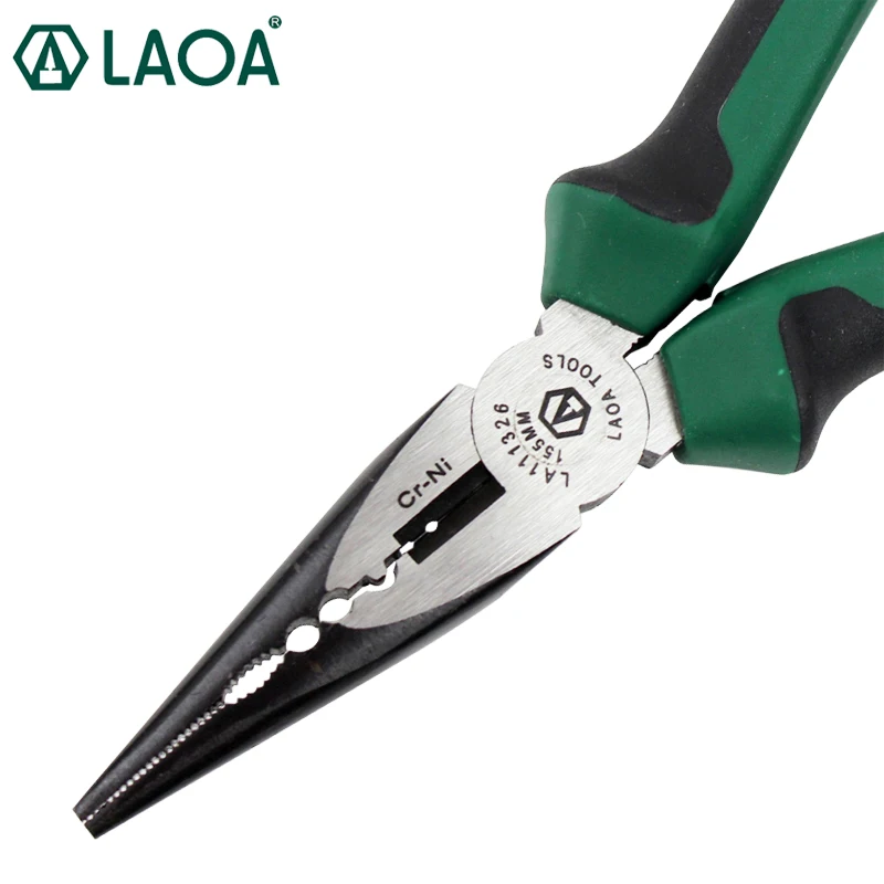 

LAOA 6inch Long Nose plier Multi-function Cr-Ni Fishing Pliers High Quality Industrial Pliers