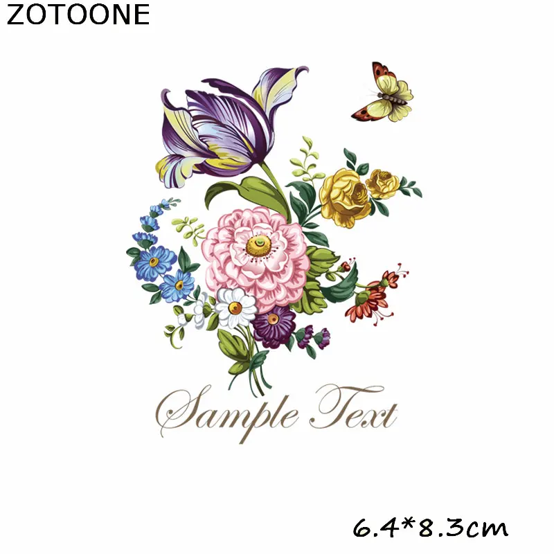 ZOTOONE Stripes for Clothes Flowers Iron on Transfer Patche Fleur De Lis Applique Clothes Washable Application Thermo Stickers E