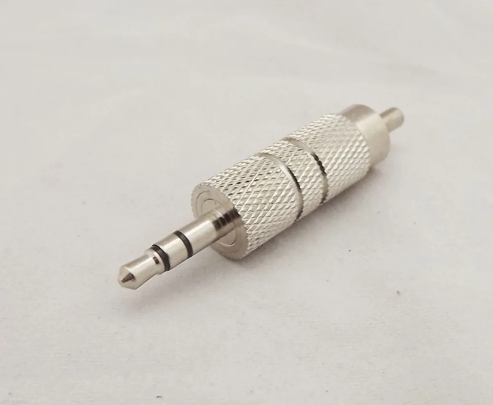 

2 шт. 3,5 мм штекер стерео к RCA штекер Phono AV RF аудио адаптер соединитель латунь