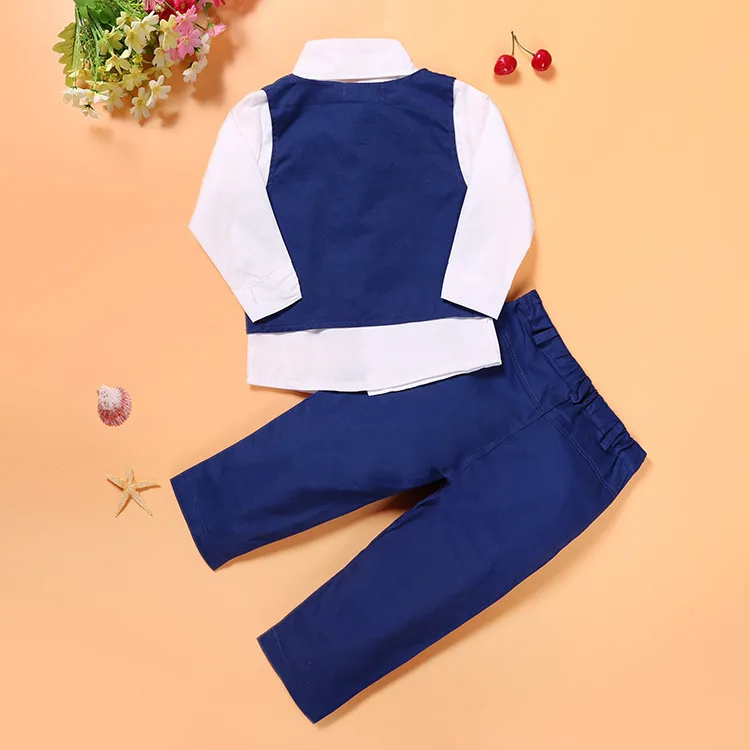 A Generation of Foreign Trade Children's Clothing Gentleman Boy Tie + Vest + Shirt + Pants 4 Piece Set Factory Direct Sales