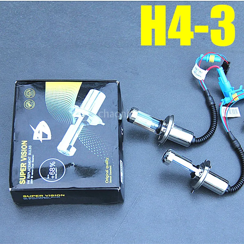 2pcs bi xenon  H4 bi-xenon car hid  headlight Headlamp for universal car truck H4 Hi low bulb