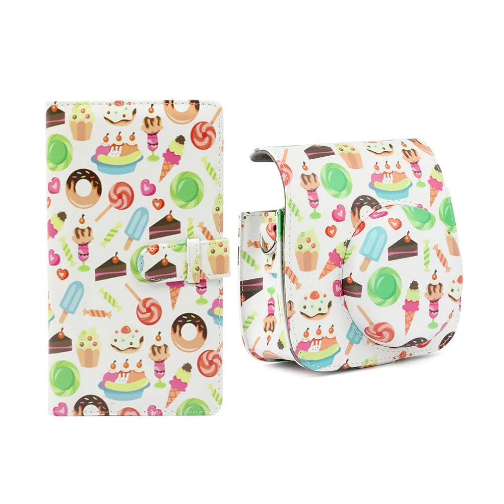 Фотоальбом из ПУ кожи с плечевым ремнем для камеры, 96/64 карманов, 3 дюйма, для fujifilm instax Mini 9 8 8 +