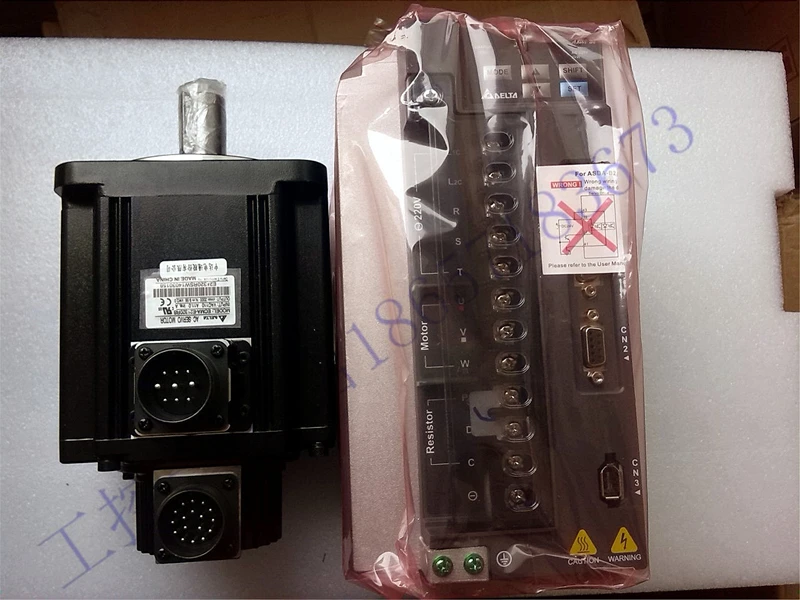 ECMA-E21320SS+ASD-B2-2023-B 2kw 2000rpm 9.55N.m ASDA-B2 AC servo motor driver kits with 3m power and encoder cable brake