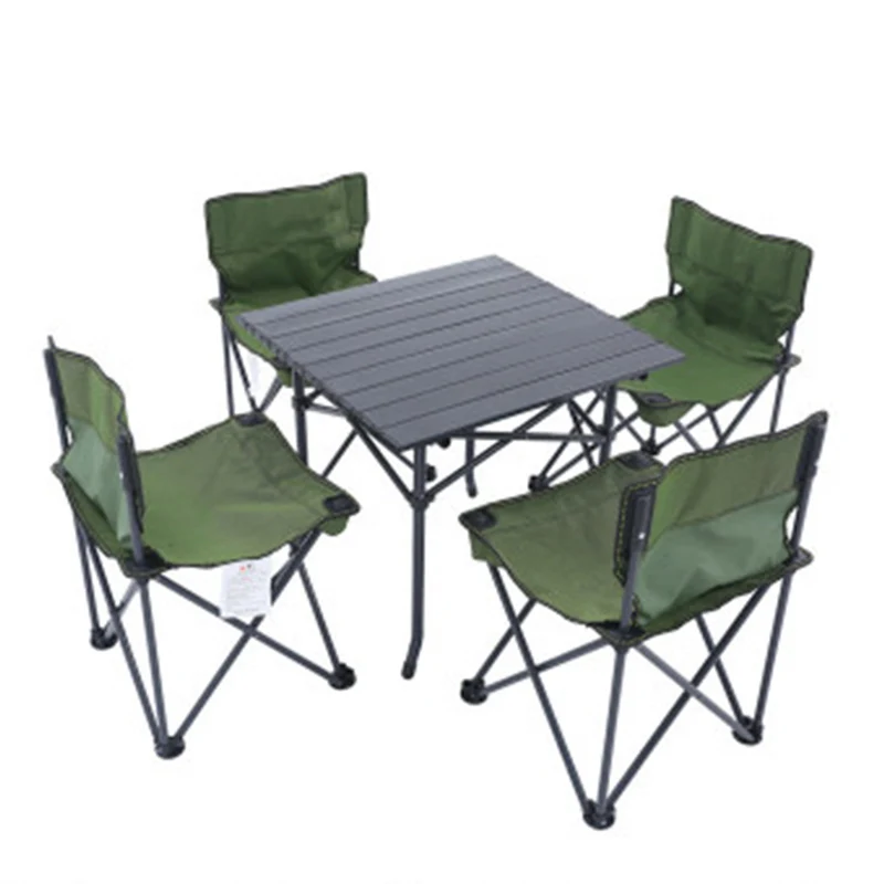 Outdoor Folding Table Chair   Camping Aluminium Alloy Picnic Table Waterproof  Oxford cloth Durable Folding Table Desk For