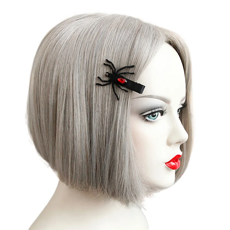 Hair Clips Black Felt Flower Bat Butterfly Leaf Spider Women Kids Gothic Halloween Bobby Pin Hair Pin Hair Accessories Jewelry