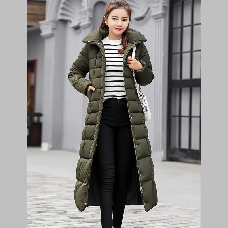 

Women Coat Jacket Extra long Winter clothes Woman Parka Thick Coat Women New Light and warm Winter Collection Hot Five colors