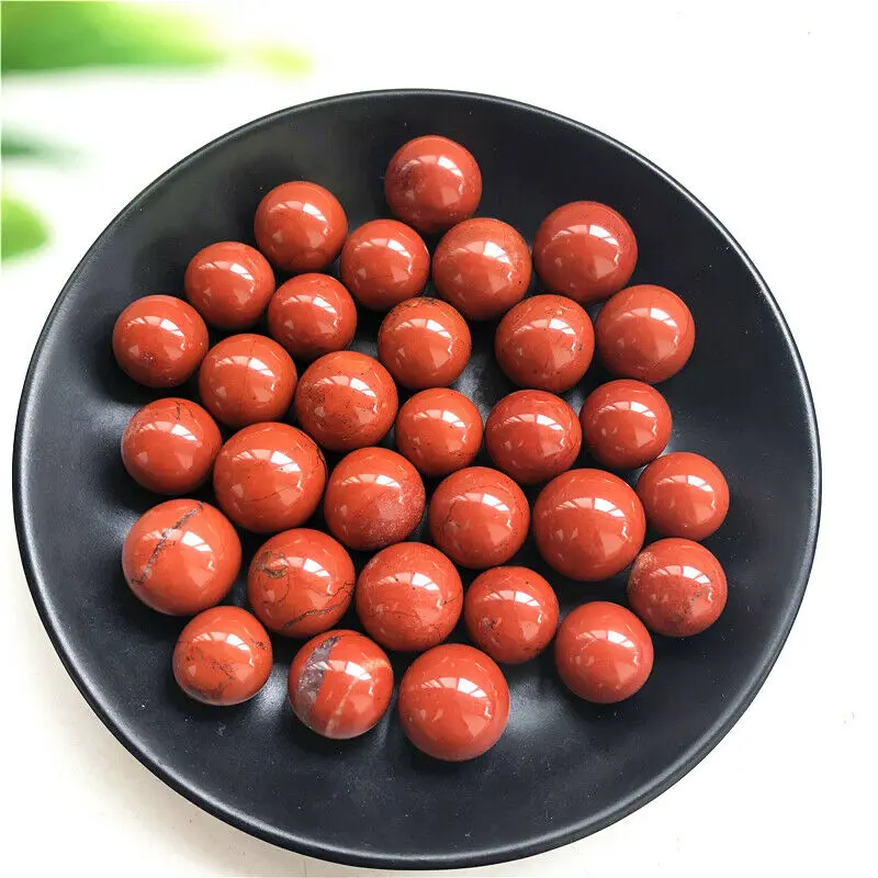 5pcs Natural Red Jasper Quartz Crystal Ball Polished Specimen Reiki Healing freeshipping