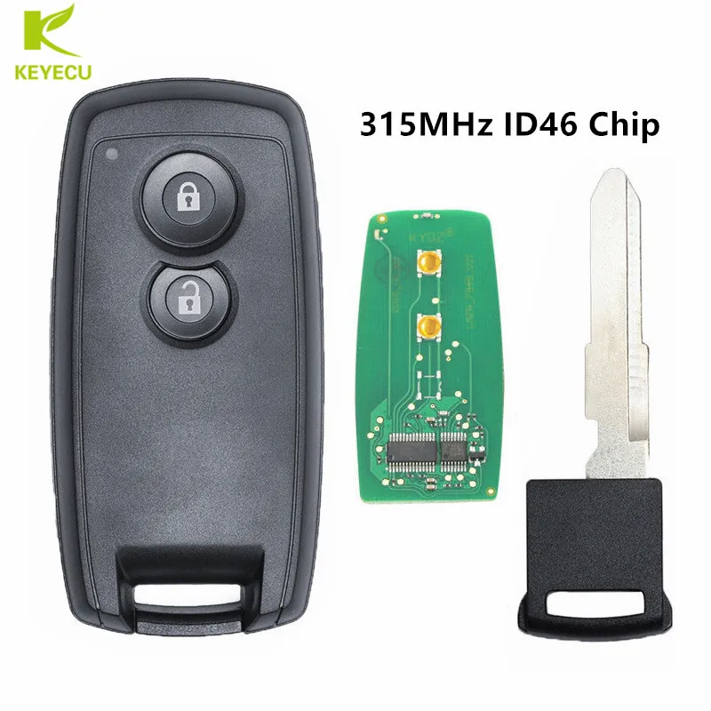 KEYECU Smart Remote Key Fob 2 Button 315MHz ID46 for Suzuki SX4 Grand Vitara 2007-2013 Swift With Smart Key