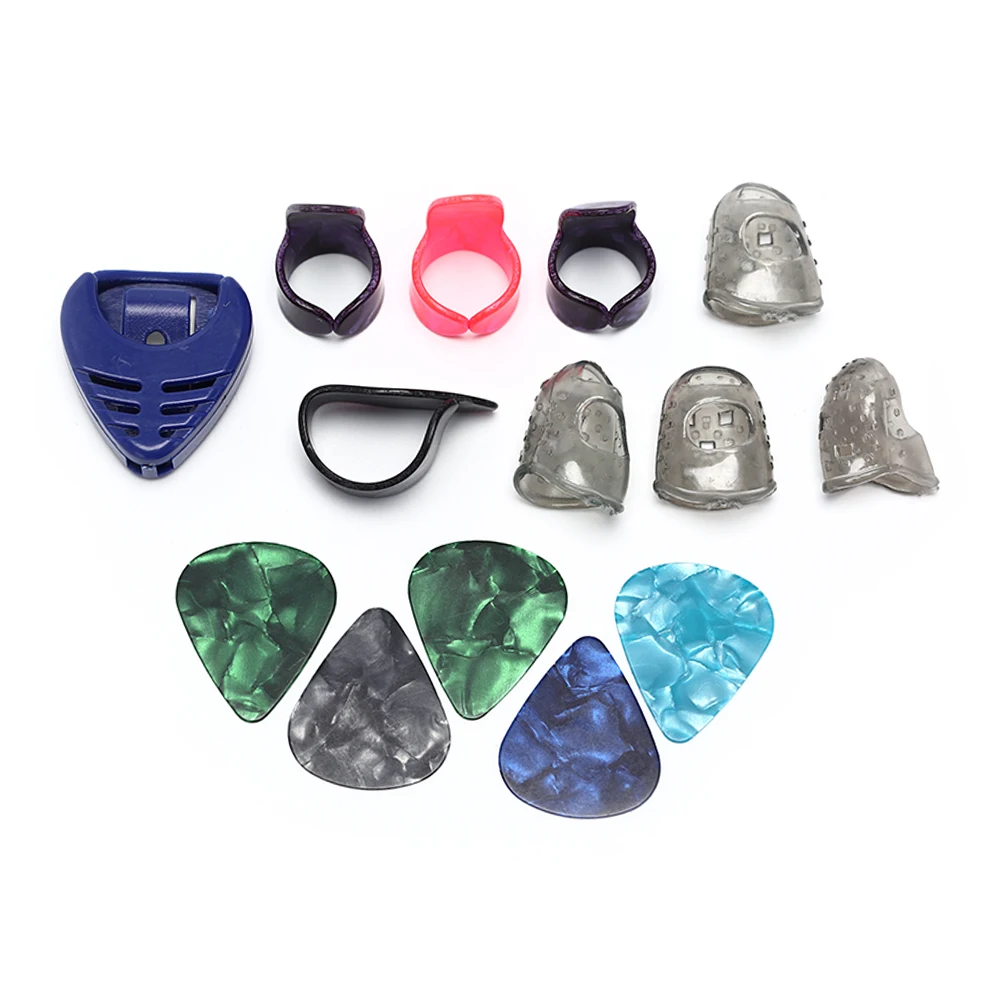 Full-size&Guitar Finger Pick Plectrum Guitar Finger Accessories kit Accessories Guitar Silicone Fingertip Protectors Fingerstall