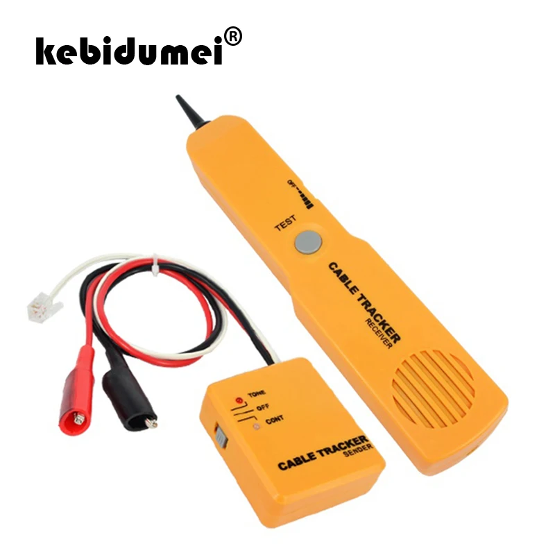 Kebidumei rastreador de Cable de teléfono de mano, Detector de Cable de teléfono, Kit de herramientas de probador de Cable de línea RJ11, receptor