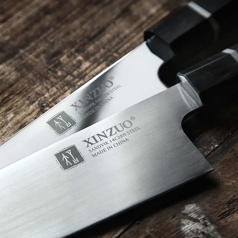 XINZUO 210mm Chef Knife High Carbon SANDVIK 14C28N Kitchen Knives Brand High Quality Cleaver Meat Knife Kitchen Cooking Tools