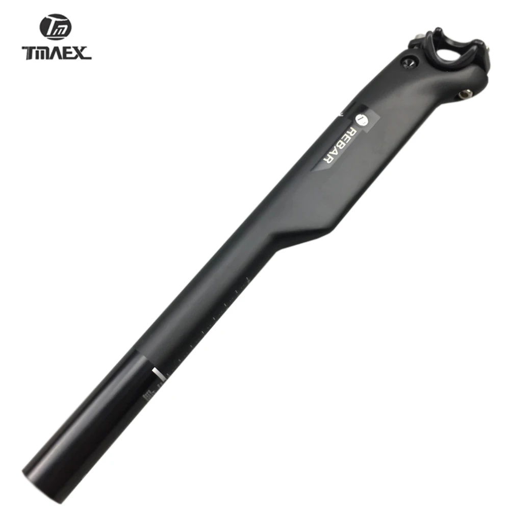 TAMEX-Black Matte Carbon Seatpost, 27.2mm Seattube, Road and MTB Bike Seattube, Breaking Wind Seat Post, 27.2mm, 30.8mm, 31.6mm