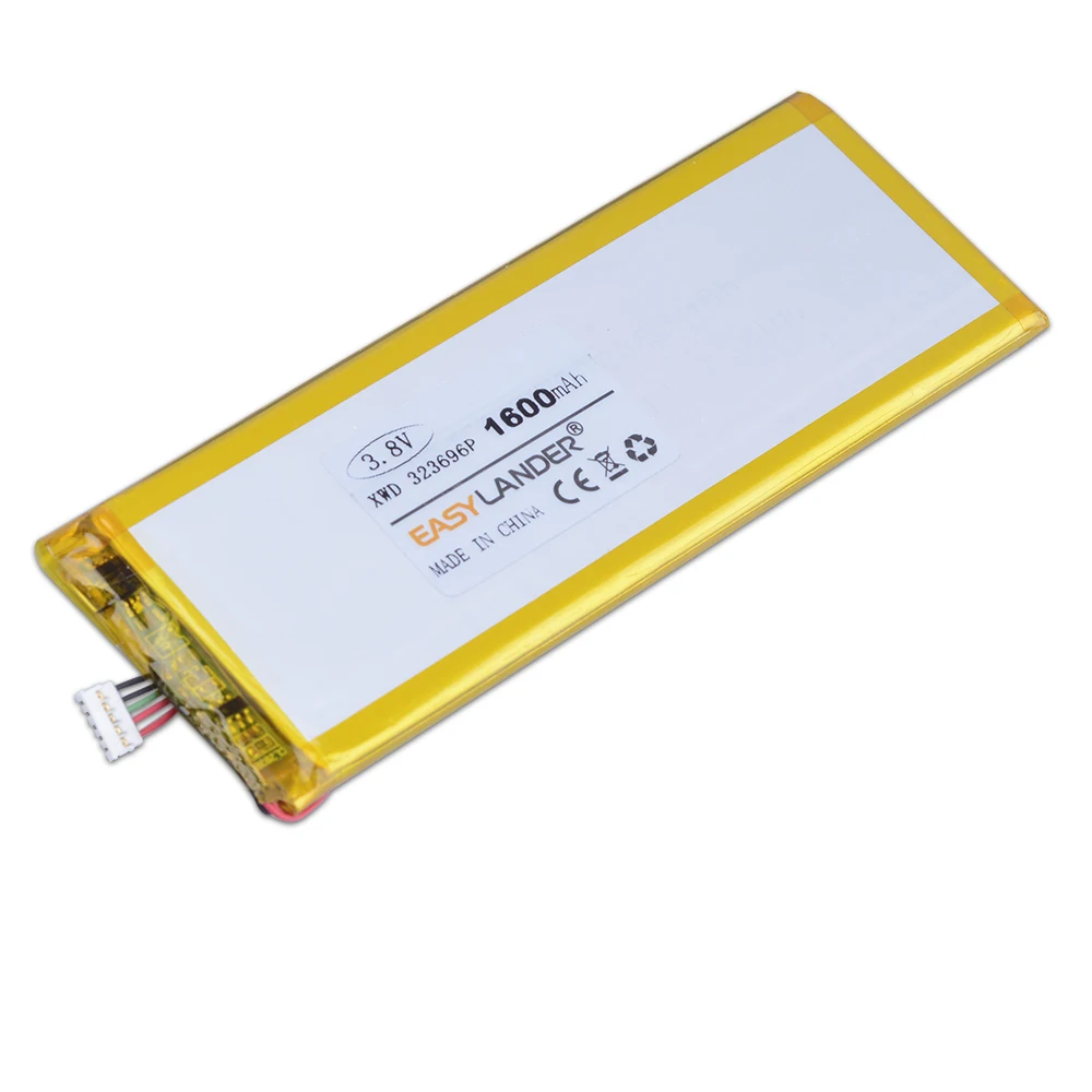 XWD 323696P 3.8V 1600mAh Rechargeable Lithium Li-ion Li Polymer Battery For china clone 4.7inch I6 6s S7  323696  PL323696