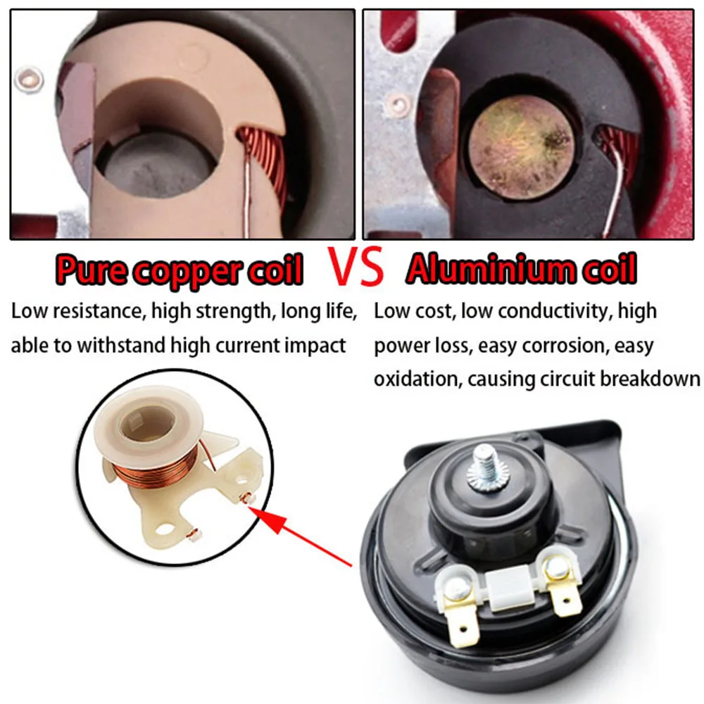 2PCS Snail Horn 12V 110-125db 410/510Hz Car Horn Waterproof Loud High Low Pitch Auto Horns For Hyundai Creta ix25 2014-2020