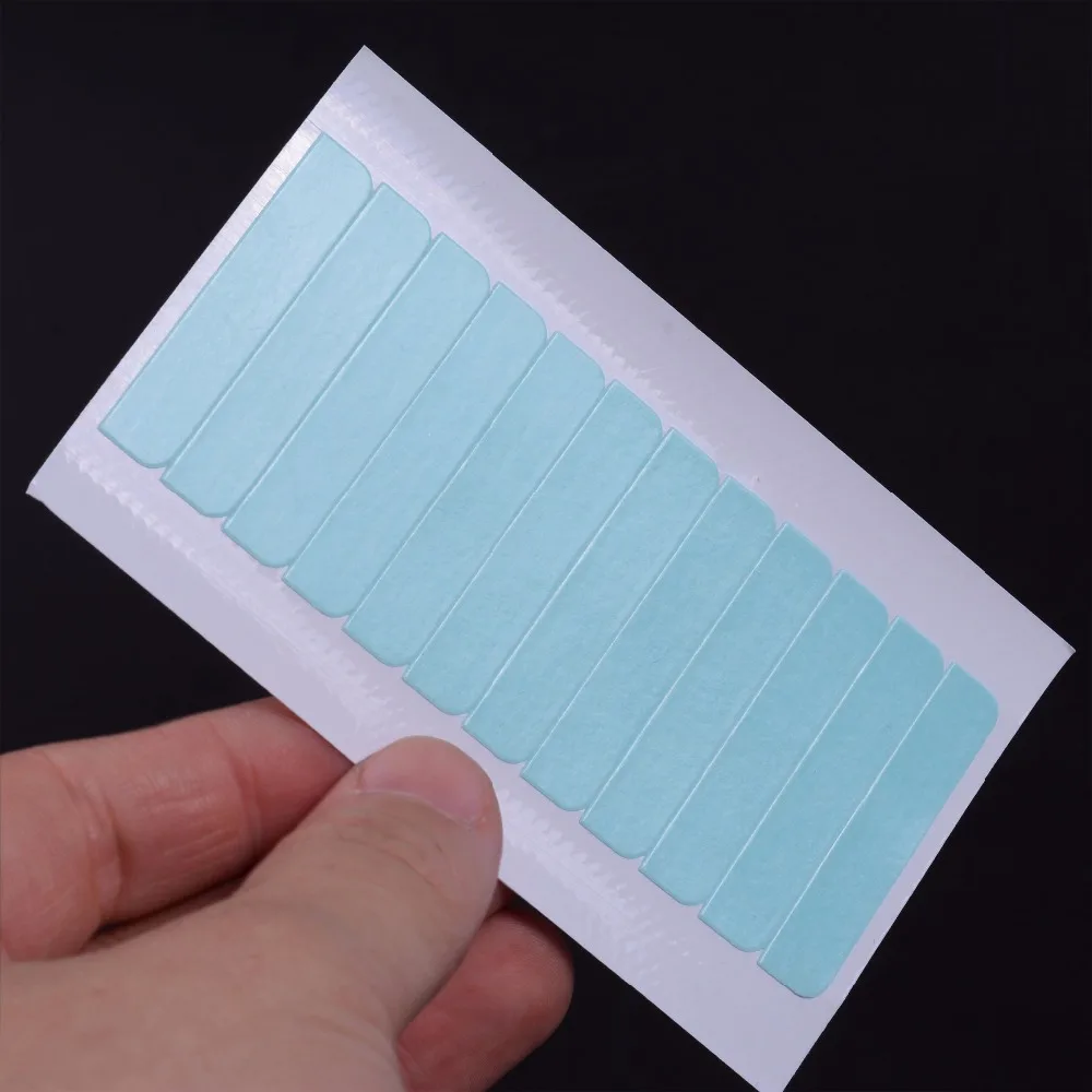 

1 Sheet 12 Pcs 4cm*0.8cm CPAM SUPER HAIR TAPE Adhesive Double Side Tape for Remy Human Hair, Tools for Hair Extension